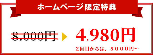 新規特別料金4.980円