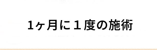 １ヶ月に１度の施術