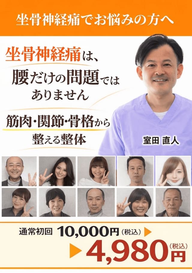 坐骨神経痛でお悩みの方へ